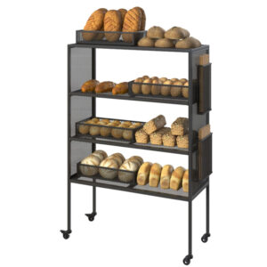 stelazh-dlya-hliba-metalevyj-volokno-vozyk-extra-na-kolishhatkah-z-polyczyamy-ta-sitchastymy-nakladnymy-koshykamy